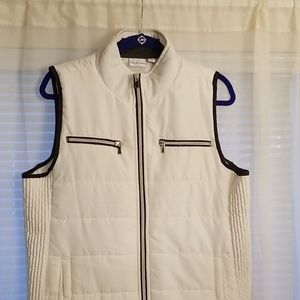 Kim Roger's Off White lightweight quilted vest.